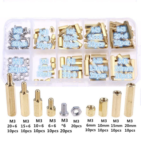 products/120pcs-M3-Male-Female-Brass-Spacer-Standoff-Screw-Nut-Assortment-Kit-Brass-M3-304-stainless-steel.jpg