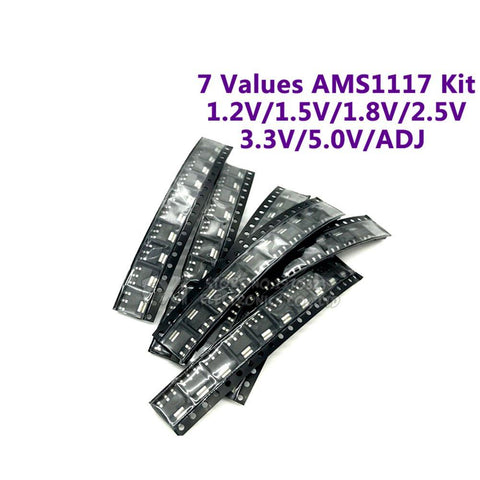 70pcs AMS1117 Voltage Regulator Kit 1.2V/1.5V/1.8V/2.5V/ 3.3V /5.0V/ADJ AMS1117-3.3V AMS1117-3.3 5.0