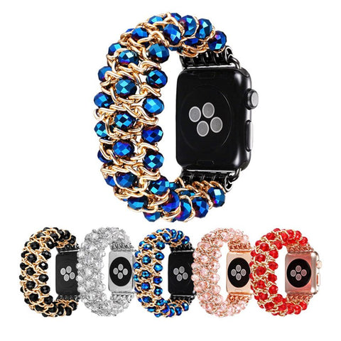 Stylish Apple Watch Jewelry Band For iWatch Series 4 3 2 1 Elastic Bracelet 38mm/40mm 42mm/44mm