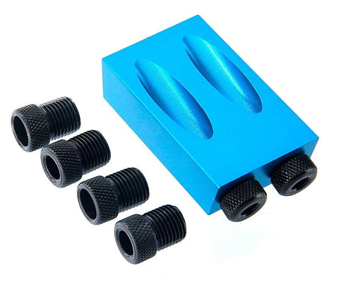 Pocket Hole Jig Kit 6/8/10mm Drive Adapter For Woodworking Angle Drilling Holes Guide Wood Tools