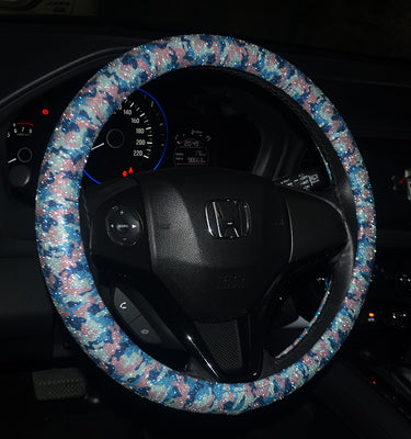 Camouflage Bling Car Steering Wheel Cover-A26