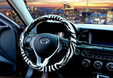 Zebra Print Universal Cute Car Steering Wheel Covers-M79