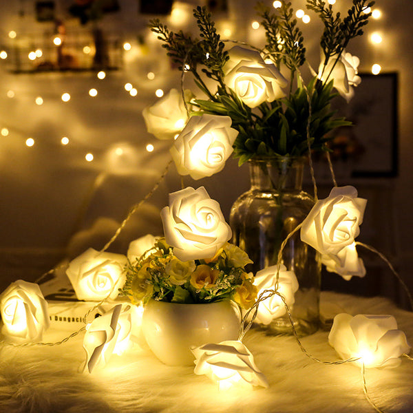 Roses Flower Fairy LED Decorative Lights Battery Powered String Light