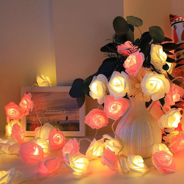 Roses Flower Fairy LED Decorative Lights Battery Powered String Light