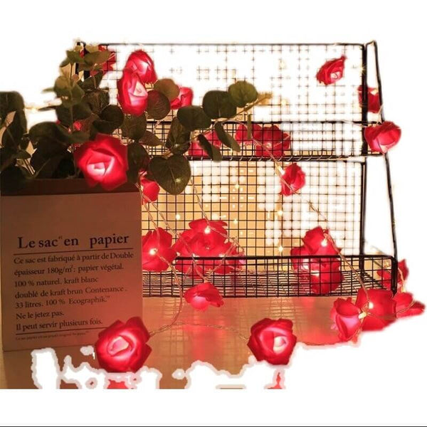 Roses Flower Fairy LED Decorative Lights Battery Powered String Light