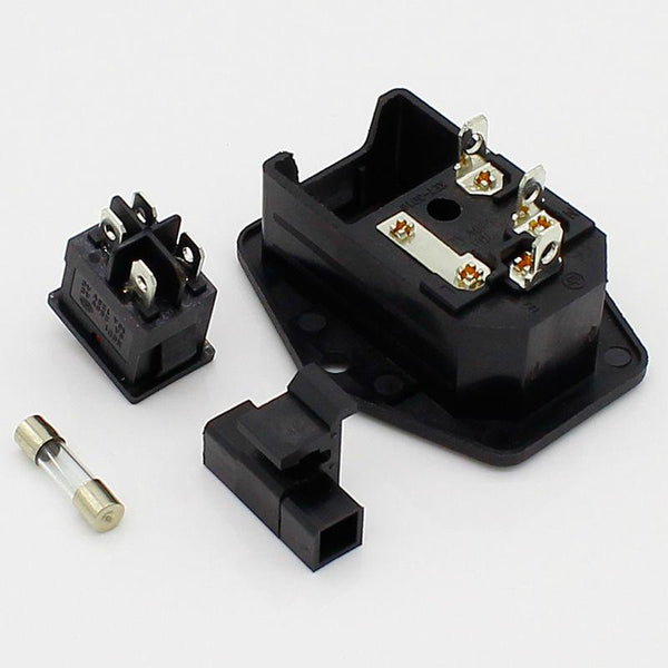 AC Inlet Socket Switch Connector Plug Power Rocker Switch IEC 3 Pin 320 C14 10A 250V