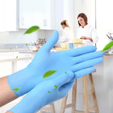 100pcs Disposable Latex Gloves-Blue