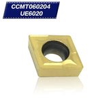 10Pcs CCMT060204 UE6020 Internal Turning Tools Carbide inserts Cutting Tool CNC Tools Lathe tools Lathe Cutter