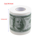 1Pc Funny One Hundred Dollar Bill Toilet Roll Paper Money Roll $100 Novel Gift