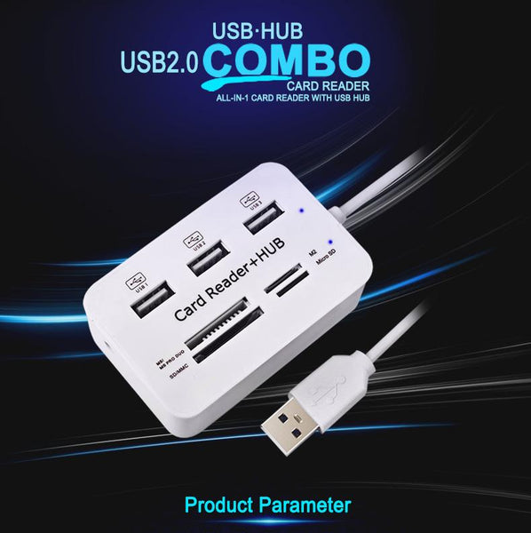 Micro USB Hub 3.0 Combo 3 Ports Card Reader High Speed USB Splitter All In One USB 3.0 Hub For PC Computer Accessories Notebook