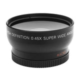 1 PC Professional 52MM 0.45x Wide Angle Macro Lens for Nikon D3200 D3100 D5200 D5100 Black Super Wide Angle