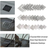 27pcs/set BGA Stencils Universal Direct Heated Stencils for Notebooks Desktops Motherboards Soldering Supplies Repair Tools