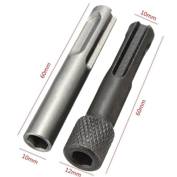 Uxcell 1/4" Shank 8mm Hex Socket Impact Nut Setter Driver Bits - 5-Pack (Gray)