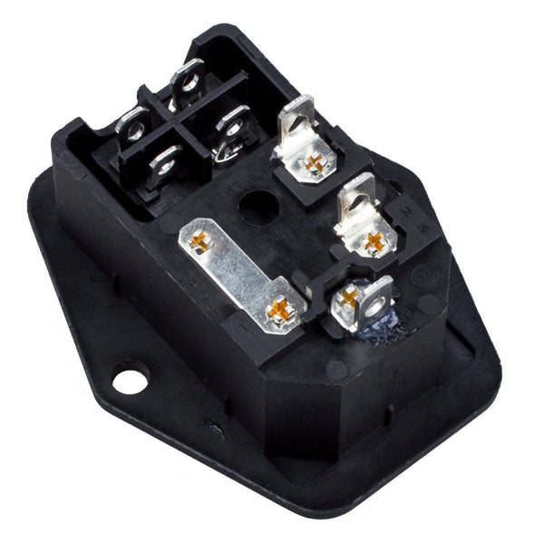 3 Pin IEC320 C14 Inlet Module Plug Fuse Switch Male Power Socket 10A 250V