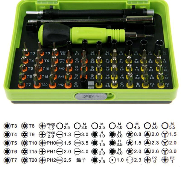 53 in 1 Precision Torx Screwdriver Set Tweezer Flexible Drill Shaft Disassembly Screwdriver Repair Open Tool Kit for Smart Phone