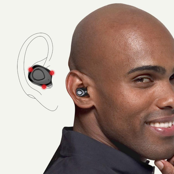 Magnet Metal Sports Bluetooth 4.2 Earphone Headphone Headset With Mic-X18-Black