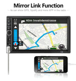 Mirror Car audio 7'' 2 DIN car DVD Player autoradio Stereo Bluetooth TF USB FM camera 7018B