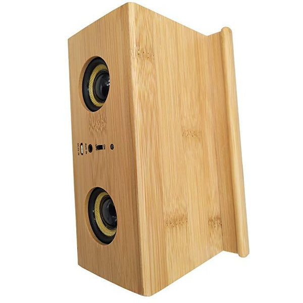 Intelligent Phone Induction Wooden Bluetooth Speaker with Stand Dock