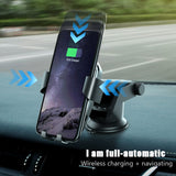 Wireless Car Charger Mount QI Fast Charger For iPhone XS Max X XR 8 Plus Samsung S9 S8 S7