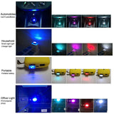 Car USB LED Atmosphere Lights Decorative Lamp Universal PC Portable Plug