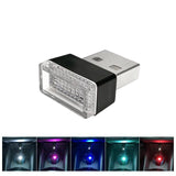 Car USB LED Atmosphere Lights Decorative Lamp Universal PC Portable Plug