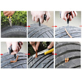 6pcs per set Tire Repair Kit Tyre Puncture Plug Repair Tool Kit Puncture Car Bike Tubeless Tire Plug Repair Tool