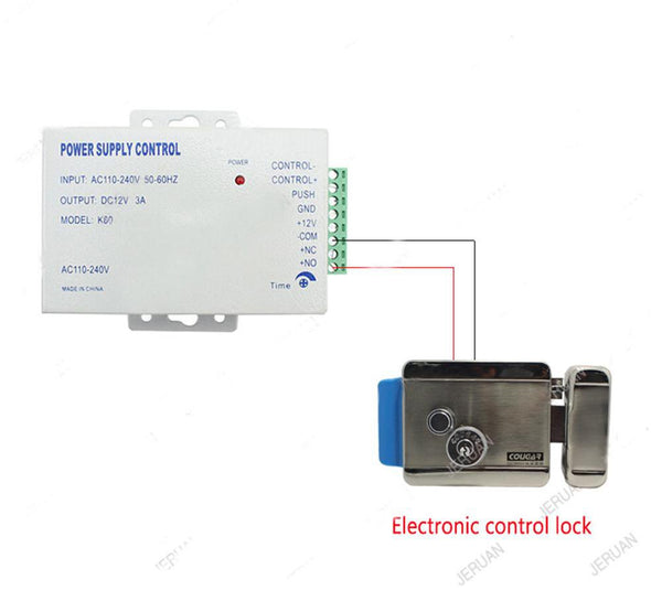DC 12V/3A New Door Access Control system Switch Power Supply AC 110~240V Delay time max 15 second