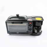 3 In 1 Frying Pan Toaster Oven Coffee Maker Breakfast Machine 220V 600W