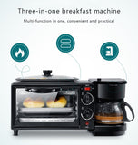 3 In 1 Frying Pan Toaster Oven Coffee Maker Breakfast Machine 220V 600W
