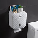 Waterproof Wall Mount Toilet Paper Holder Shelf Tray Roll Paper Towel Holder