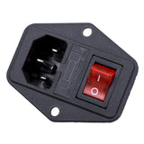3 Pin IEC320 C14 Inlet Module Plug Fuse Switch Male Power Socket 10A 250V