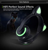 Cat/Rabbit/Deer/Devil Ear Headphones 7-Color LED Flashing Glowing Ear Headset Wireless Bluetooth Headphone For Girls Kids Gaming