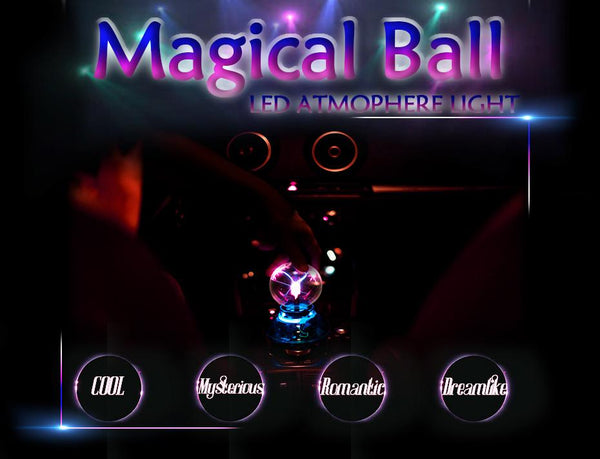 Car Music Sound Control LED USB Plasma Ball  Decoration Atmosphere  Magic Party Light