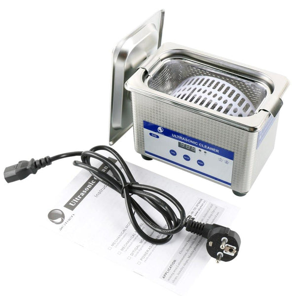 800ml Stainless Steel Ultrasonic Cleaner Bath Digital Ultrasound Wave Cleaning Tank for Coins Nail Tool Part-Skymen JP008