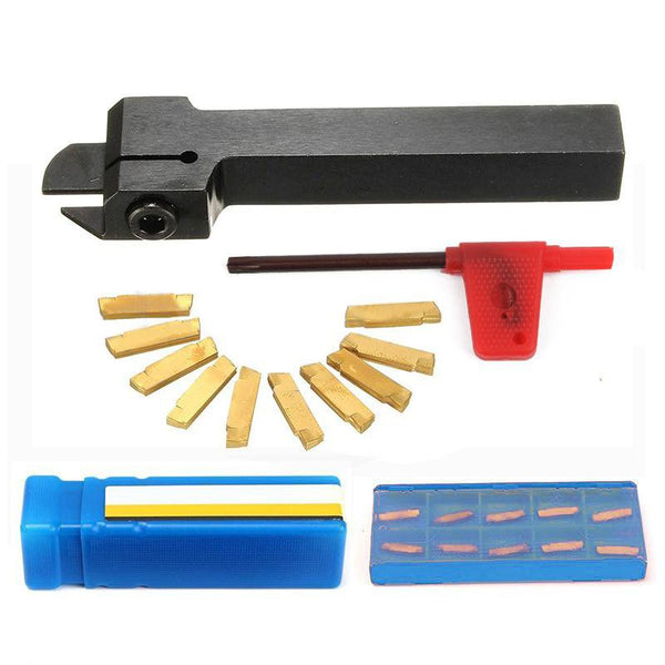 1pc MGEHR1212-2 Tool Holder Boring Bar with 10pcs MGMN200-G Inserts and Wrench For Lathe Turning Tools