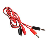 102 cm Multimeter Probe Electrical Clamp Alligator Testing Cord Lead Clip to Banana Plug Cable Leads Test Accessories