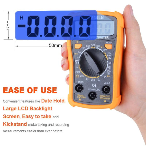 Portable Professional Digital Multimeter AC/DC Voltage Meter Tester Multimeter Electrical Instrumentation