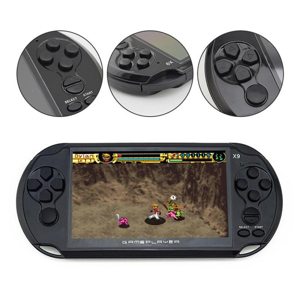 Multimedia Video Game Console 5.0 Inch Large Screen Handheld Game Player-HGX9