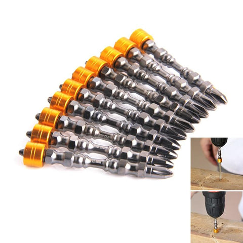 Magnetic Bit Set 65mm Phillips Electronic Screwdriver Bits Double Head For Drywall Screws