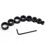 8pcs Woodworking Drill Depth Stop Collars Ring Dowel Shaft Chuck Wrench For Woodworking Tools 3-16mm