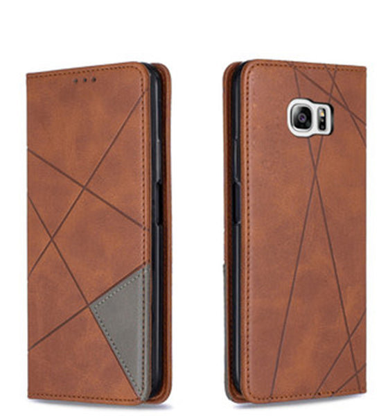 Premium PU Leather Flip Cover Samsung Galaxy S6 Edge Plus S7 Phone Case