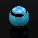 Handfree Rechargeable Mini Ball LED Speakers TF FM Radio With Mic MP3 Audio -F175