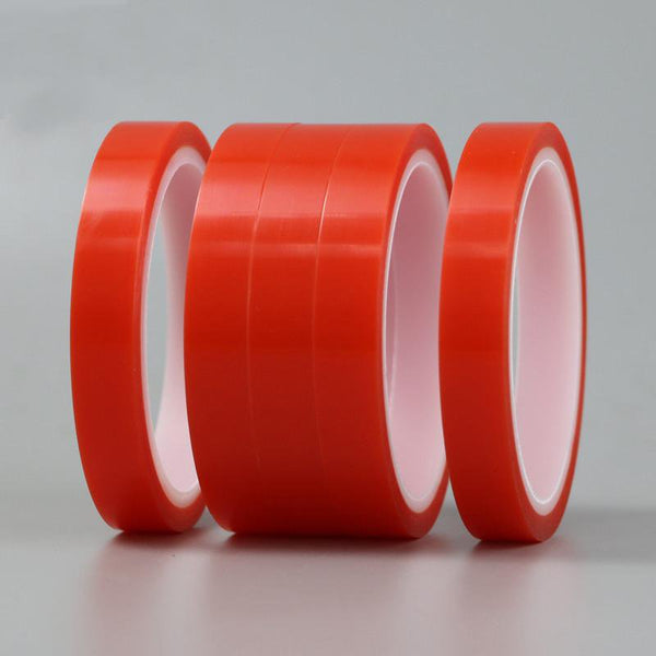 2 rolls 1mm~5mm*5M Strong Adhesive PET Red Film Clear Double Sided Tape