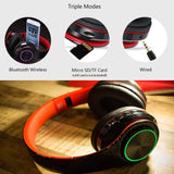LED Bluetooth Headphone  Music Headset support Hifi TF Card with Mic for Mobile Phones PC Laptop