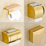 Stainless Steel Bathroom Paper Phone Holder with Shelf