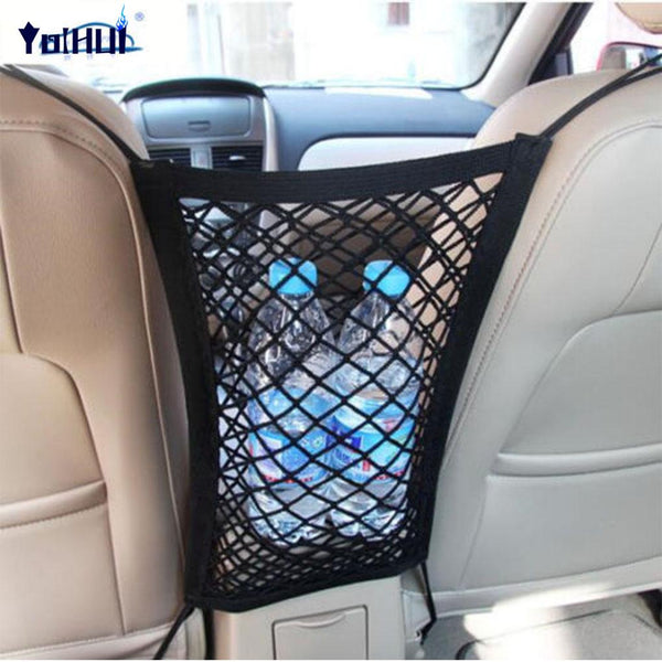 Strong Elastic Car Mesh Net Bag Between Car Organizer Seat Back Storage Bag Luggage Holder Pocket
