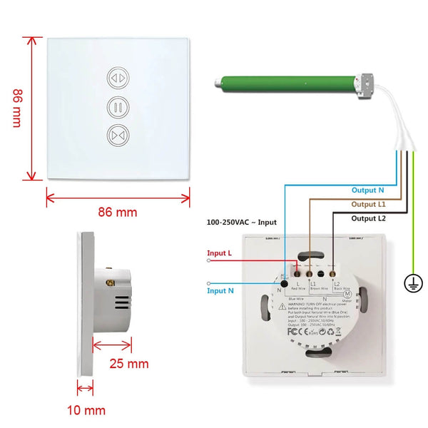 Smart Life WiFi Curtain Blind Switch for Roller Shutter Electric motor Google Home Alexa Echo Voice Control DIY Smart Home