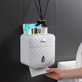 Waterproof Wall Mount Toilet Paper Holder Shelf 