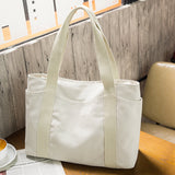 Striped Canvas Tote Bag For Women-B073