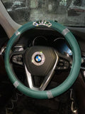 Emerald Green Car Steering Wheel Covers With Bling Crystal Diamonds